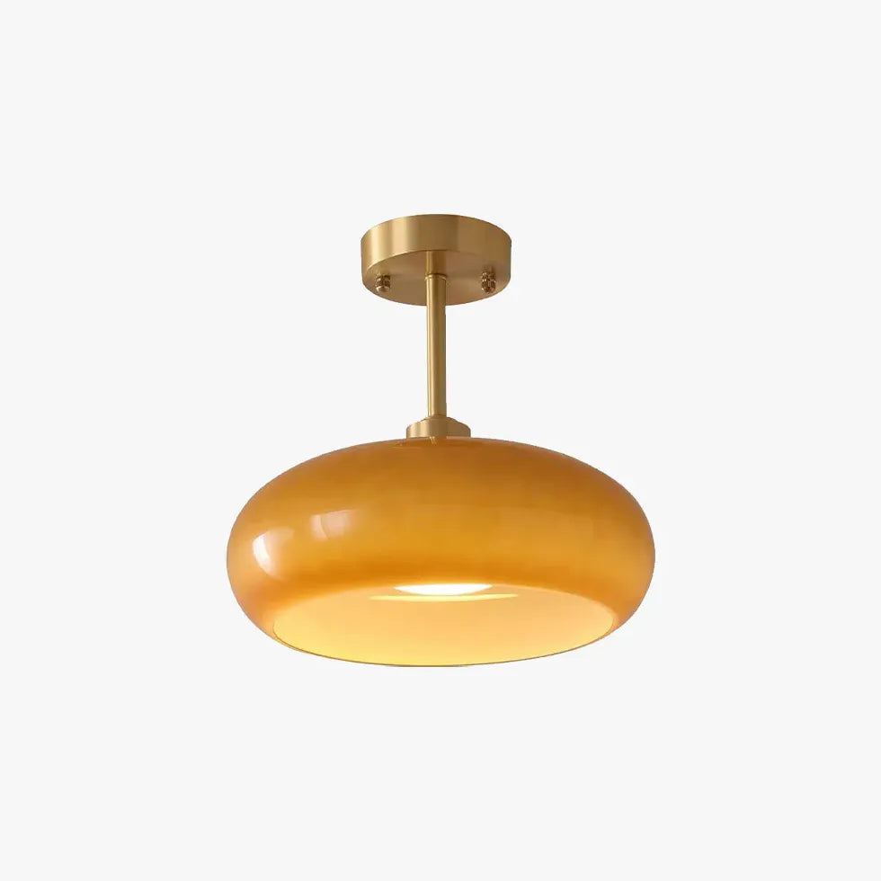 Orange Vintage Glas LED Taklampa