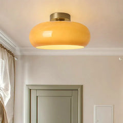 Orange Vintage Glas LED Taklampa