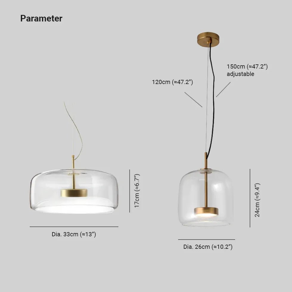 Bärnstensfärgat glas rund modern matsal taklampa