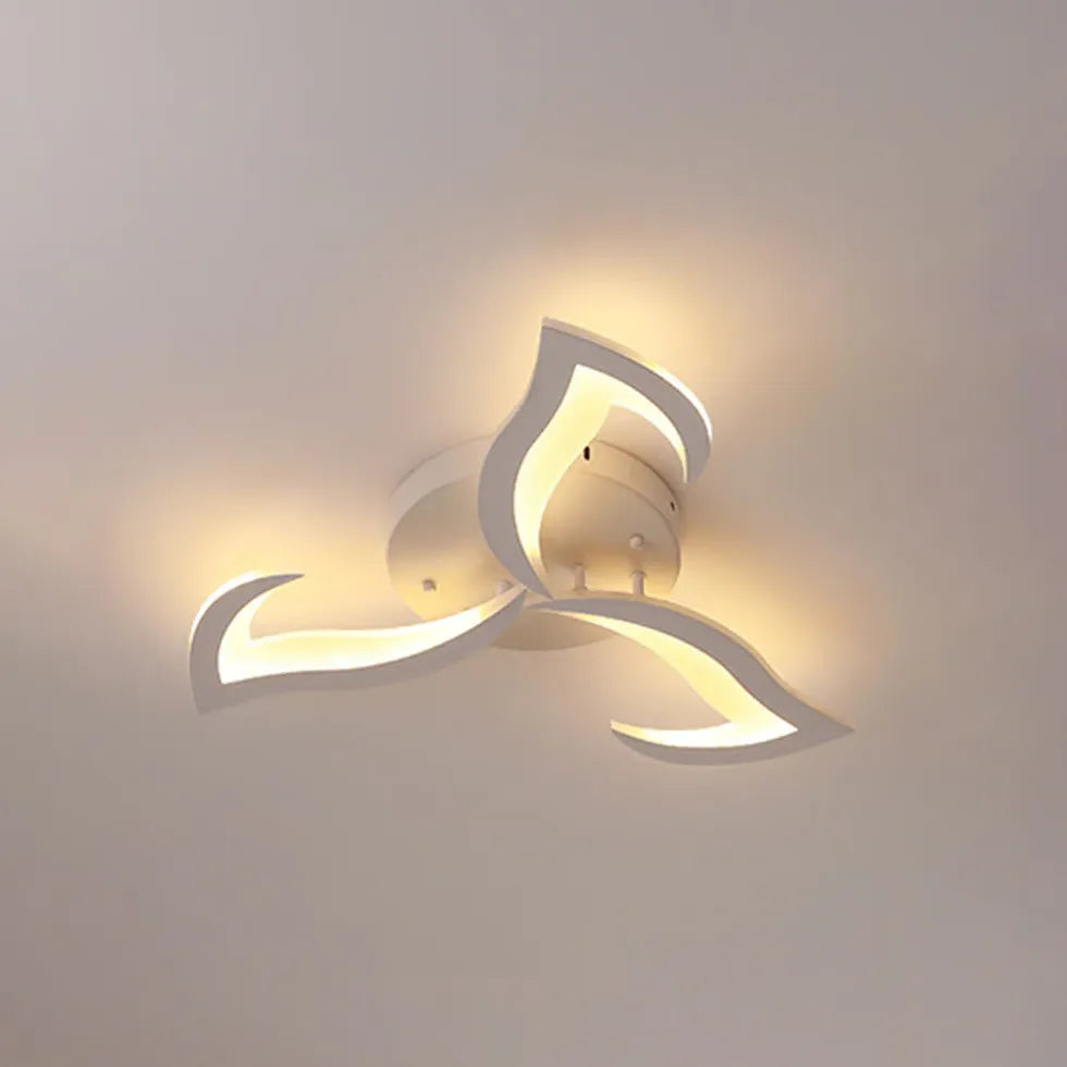 Blombladformad Design Modern Vit Vardagsrum Plafondlampa