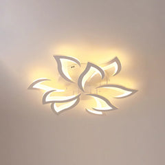 Blombladformad Design Modern Vit Vardagsrum Plafondlampa
