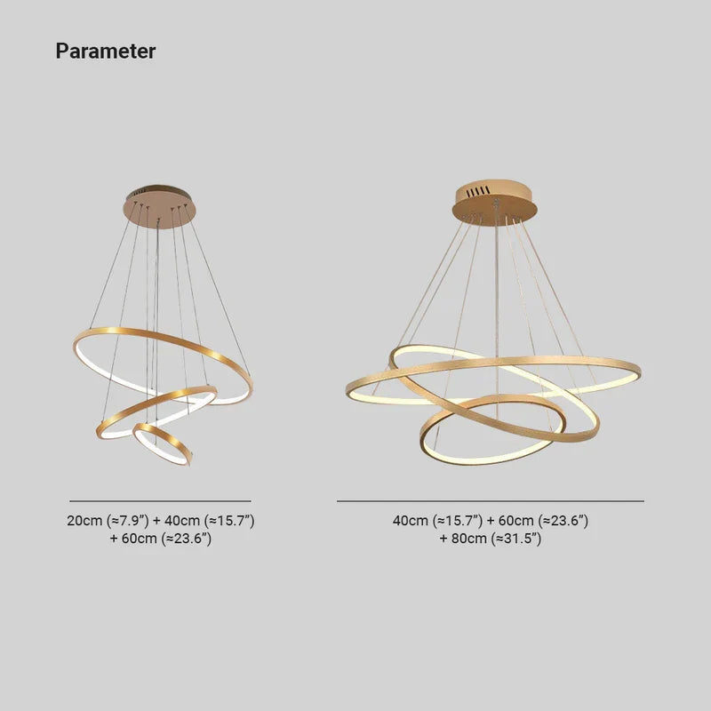 Flerlager Rindesign Modern LED Taklampa 