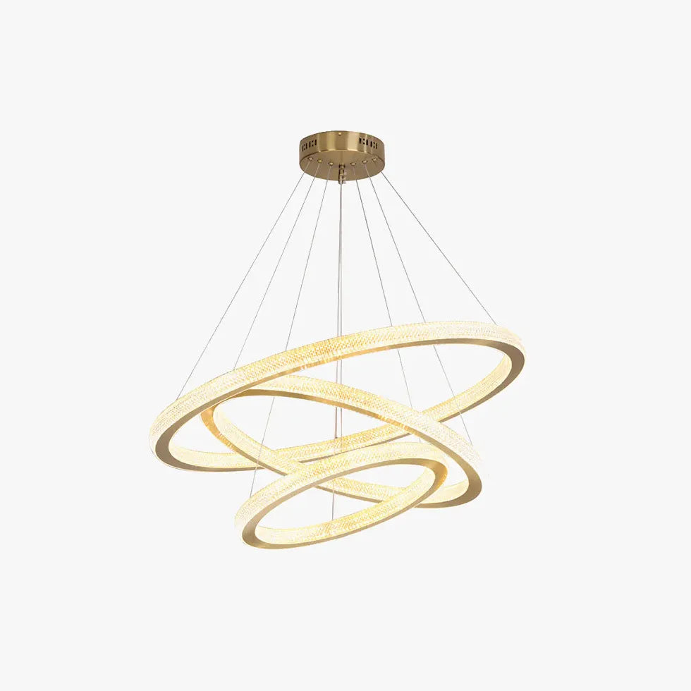 Kristall Guld Ring Modern Pendellampa 