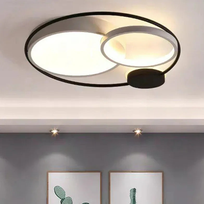 Flercirkulär Tvåfärgad Modern Enkel Plafondlampa Design 