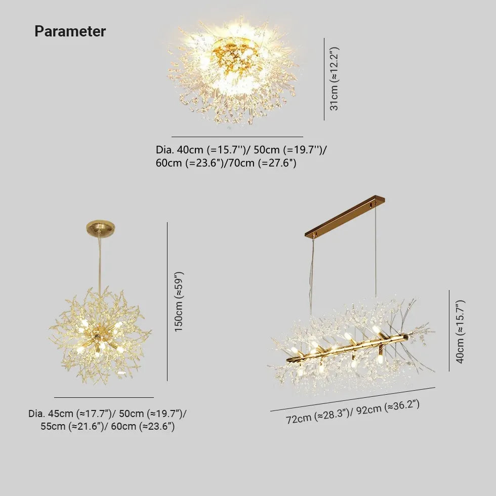 Rund Fyrverkeriformad Modern LED Taklampa Design 