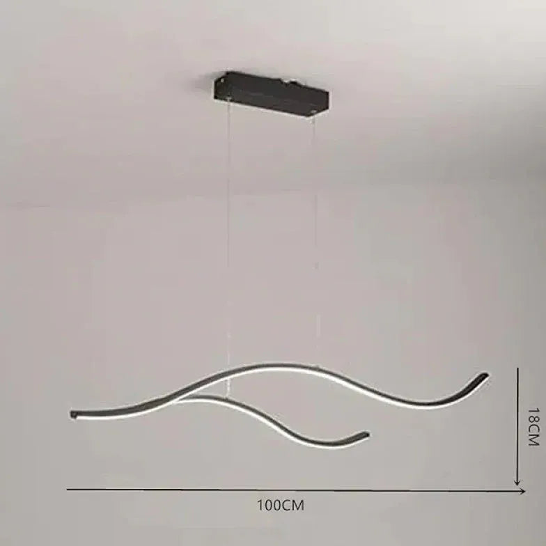 Dubbel Kurva Minimalistisk Modern Pendellampa