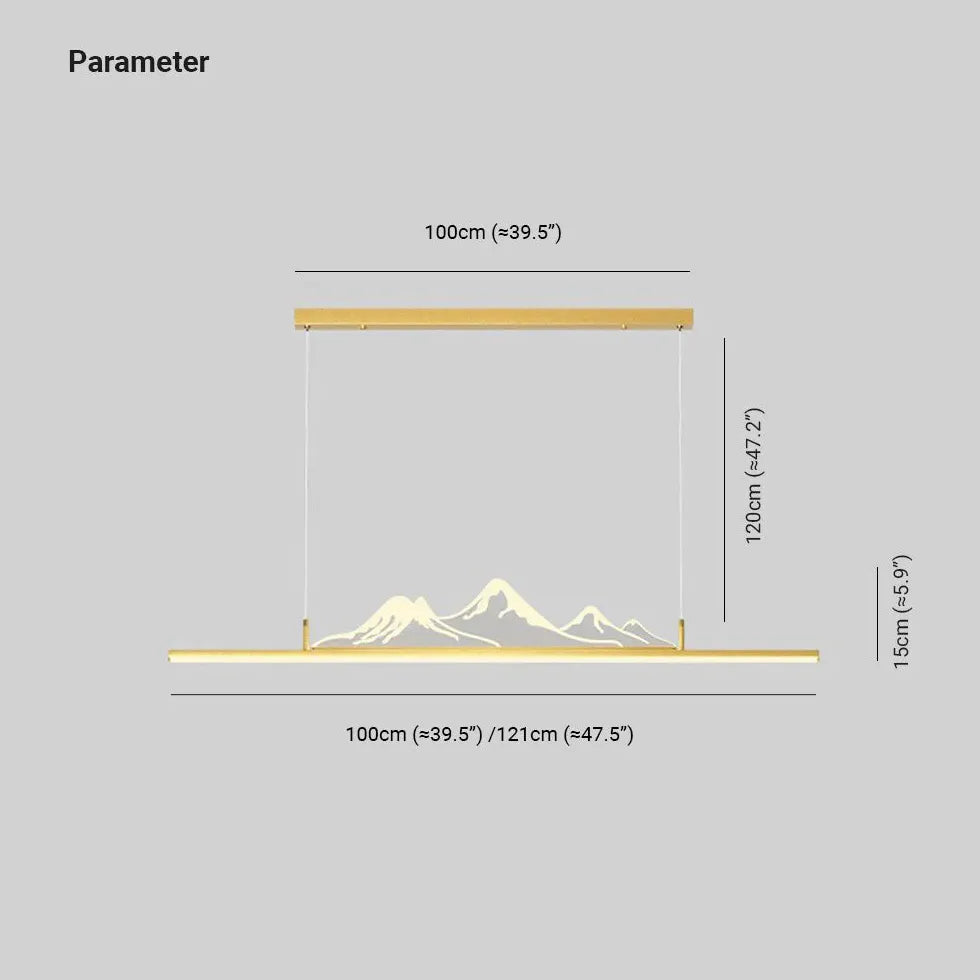 Bergskontur LED Modern Linjär Pendellampa