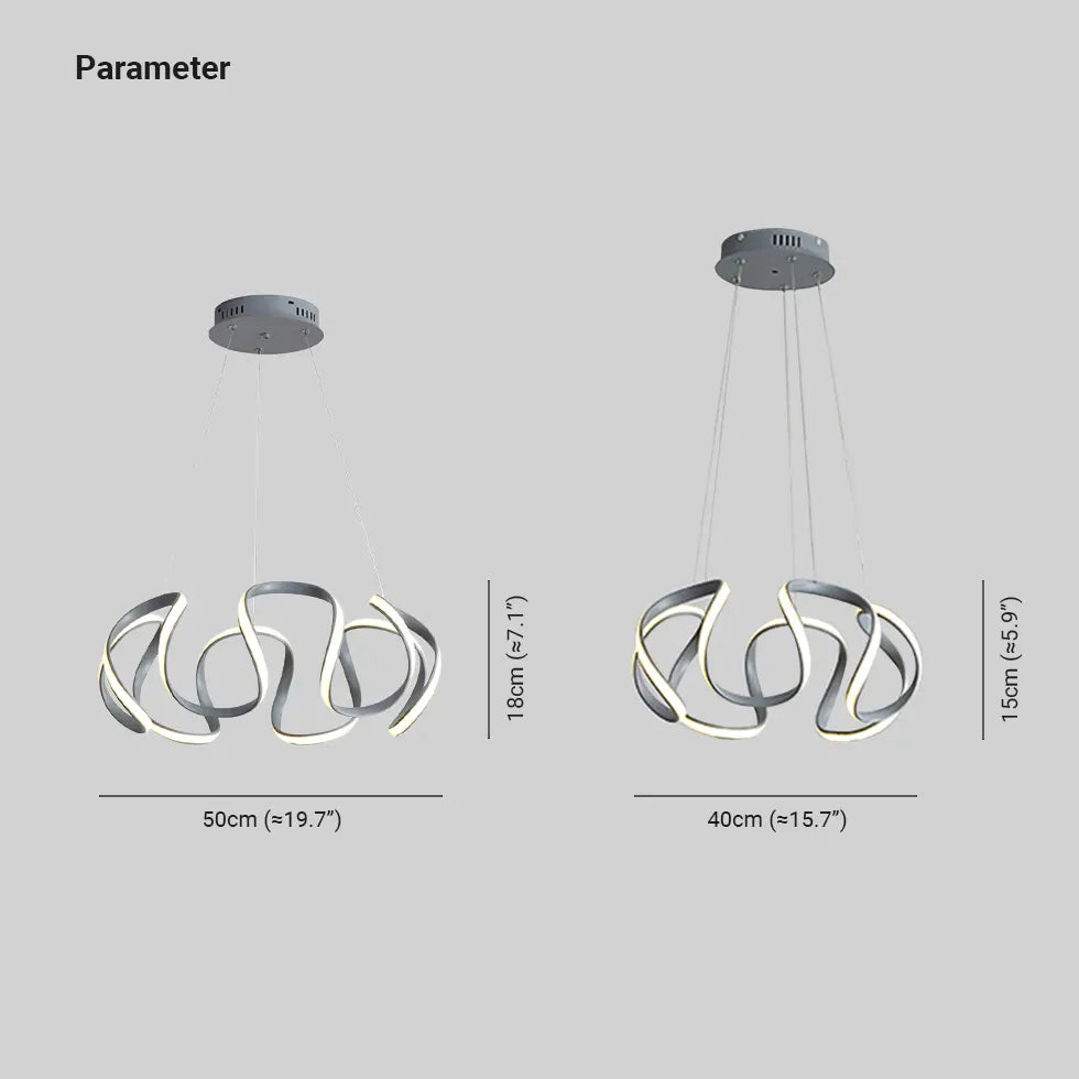 Abstrakt Vågmönstrad Böjd Modern Enkel Taklampa Design