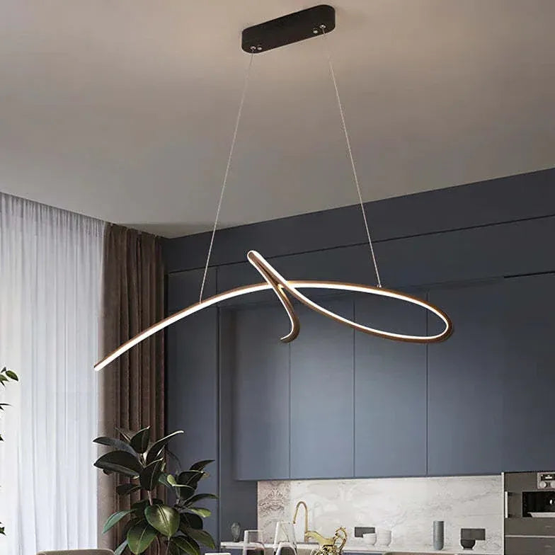 Minimalistisk Oregelbundet Böjd Modern Pendellampa