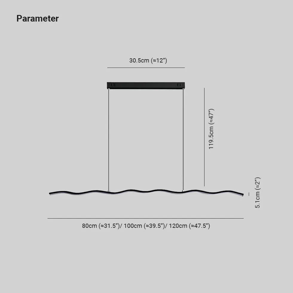 Vågig Linje Minimalistisk Modern Pendellampa