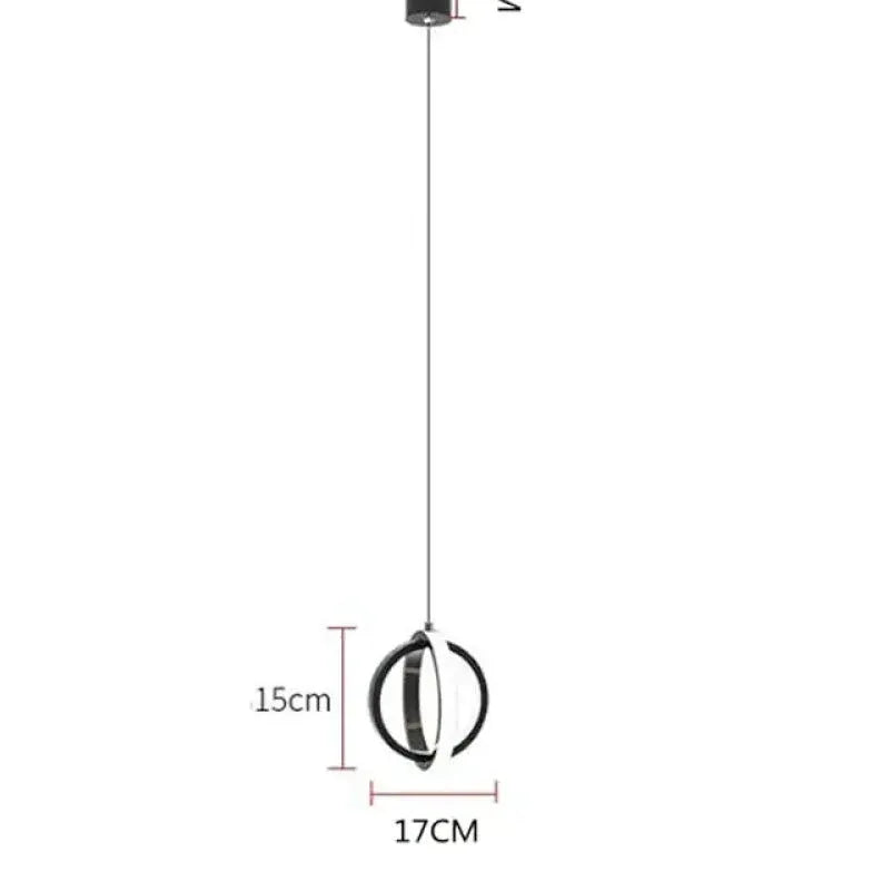 Dubbelring Stereo Sovrum LED Pendellampa