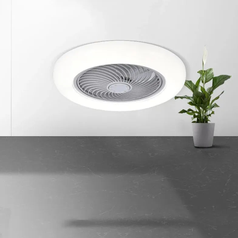 Vit Ultratunn Enkel Modern Takfläktlampa Design 