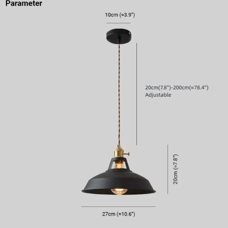 Cirkulär Paraplyformad Retro Enkel Taklampa Design