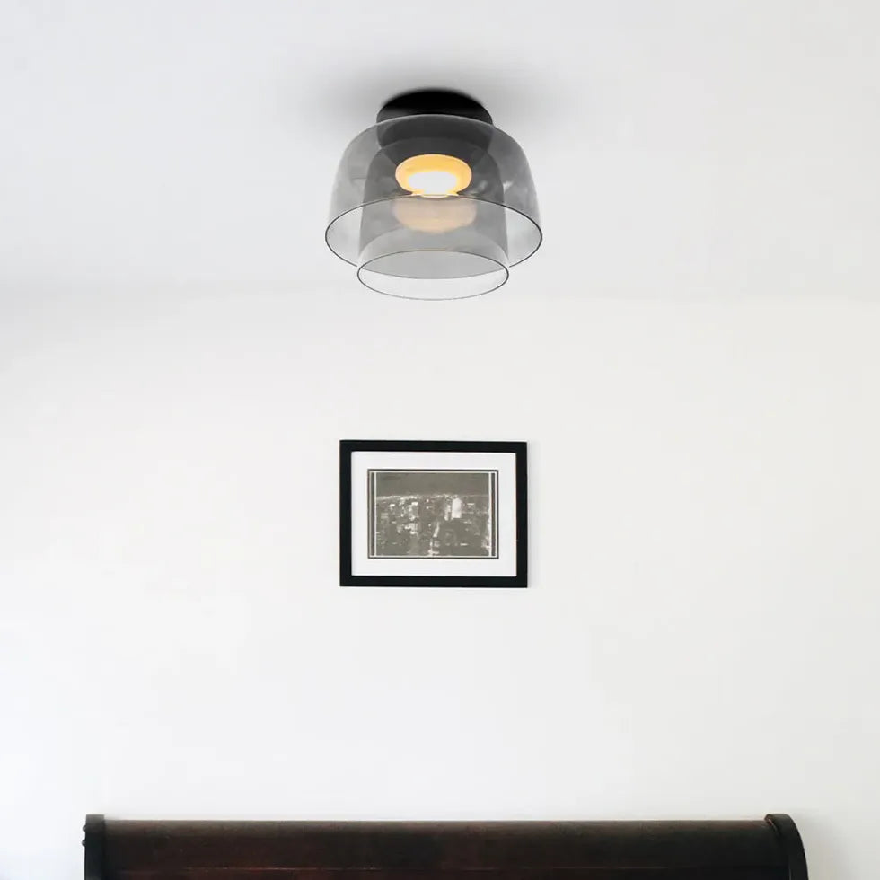 Flera Lager Modern Glas Plafondlampa Design