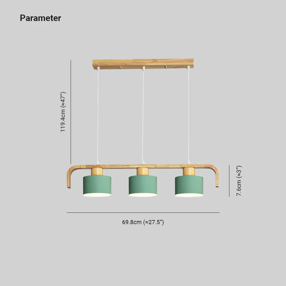 Segmenterad Layout Matsal Trä Taklampa