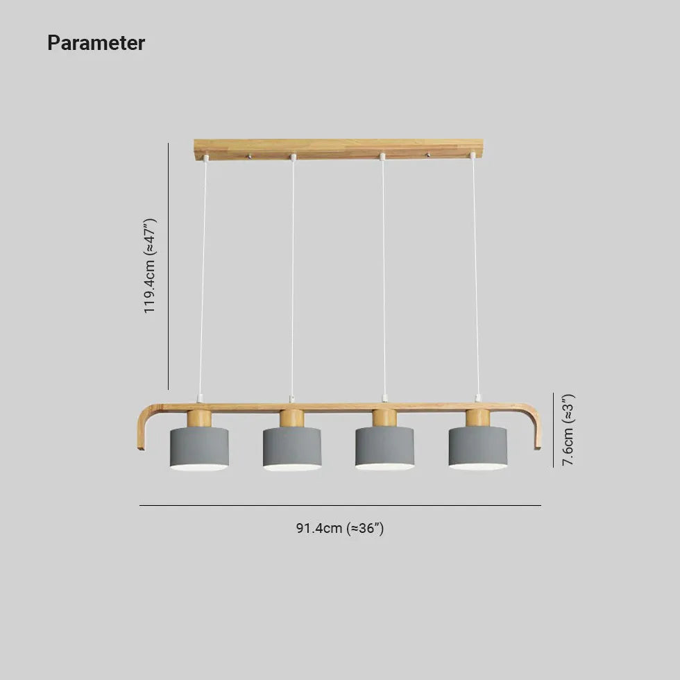 Segmenterad Layout Matsal Trä Taklampa