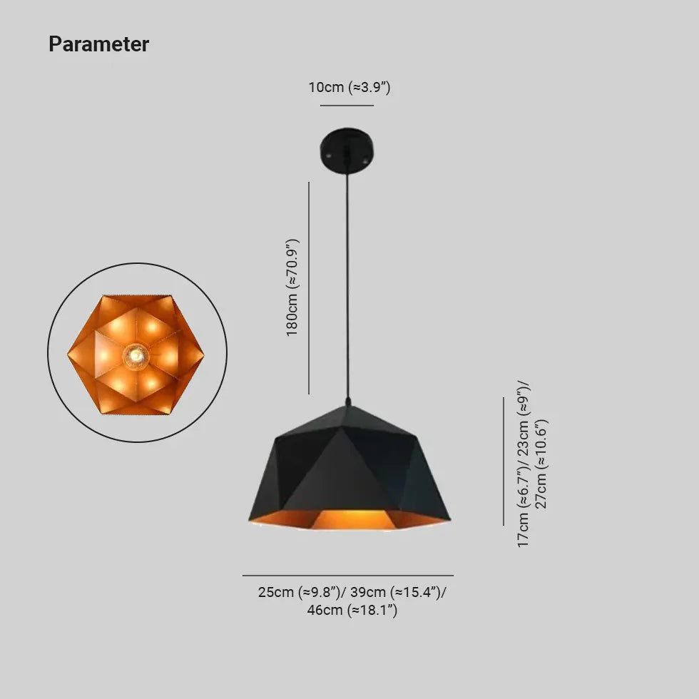 Polyhedron Vit Morandi Lampa Enkel Taklampa 