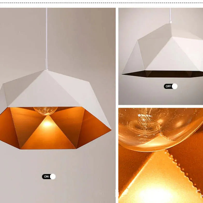 Polyhedron Vit Morandi Lampa Enkel Taklampa 