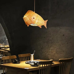 Rotting Fiskdesign Restaurang Vintage Lantlig Taklampa 