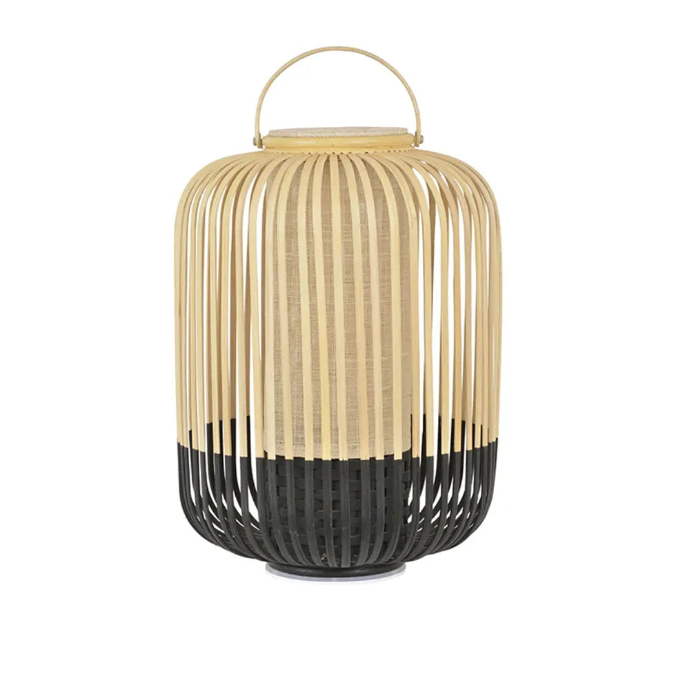 Rustik Bambuhandtag Lantern Utomhus Golvlampa 