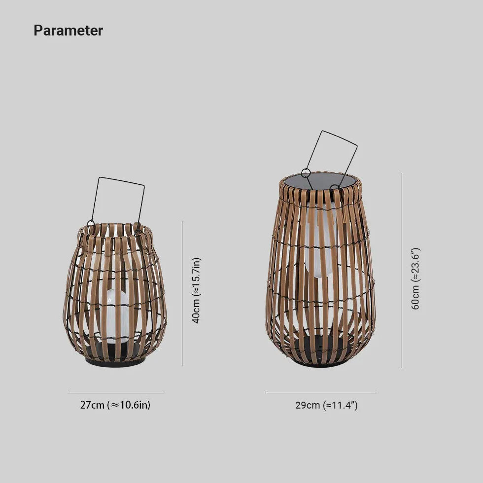 Bambulaterna Bärbar Uppladdningsbar Utomhus Golvlampa Design