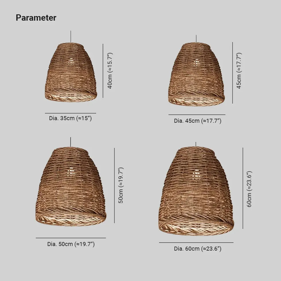 Bambu Design Stor Klockform Retro Lantlig Ljuskrona