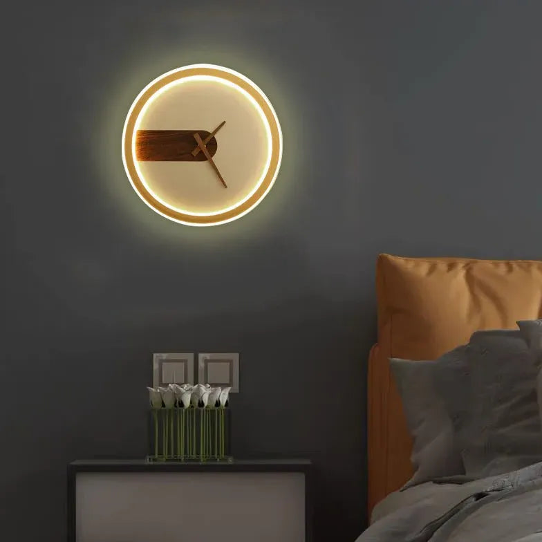 Cirkulär Klockformad Vägglampa Färgdesign Modern LED