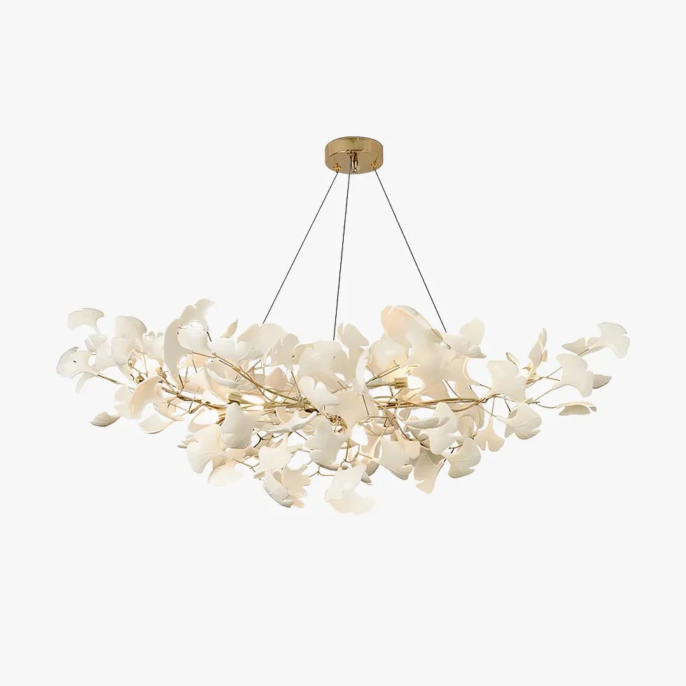 Ginkgo bladform modern vit LED-hänglampa 