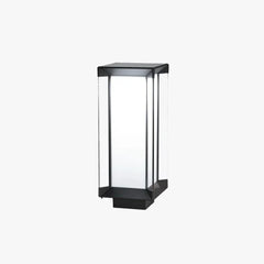 Svart Kubformad Glas LED Utomhus Golvlampor 