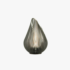 Svart Vattendroppsdesign Metallremsa Dekorativ Golvlampa 