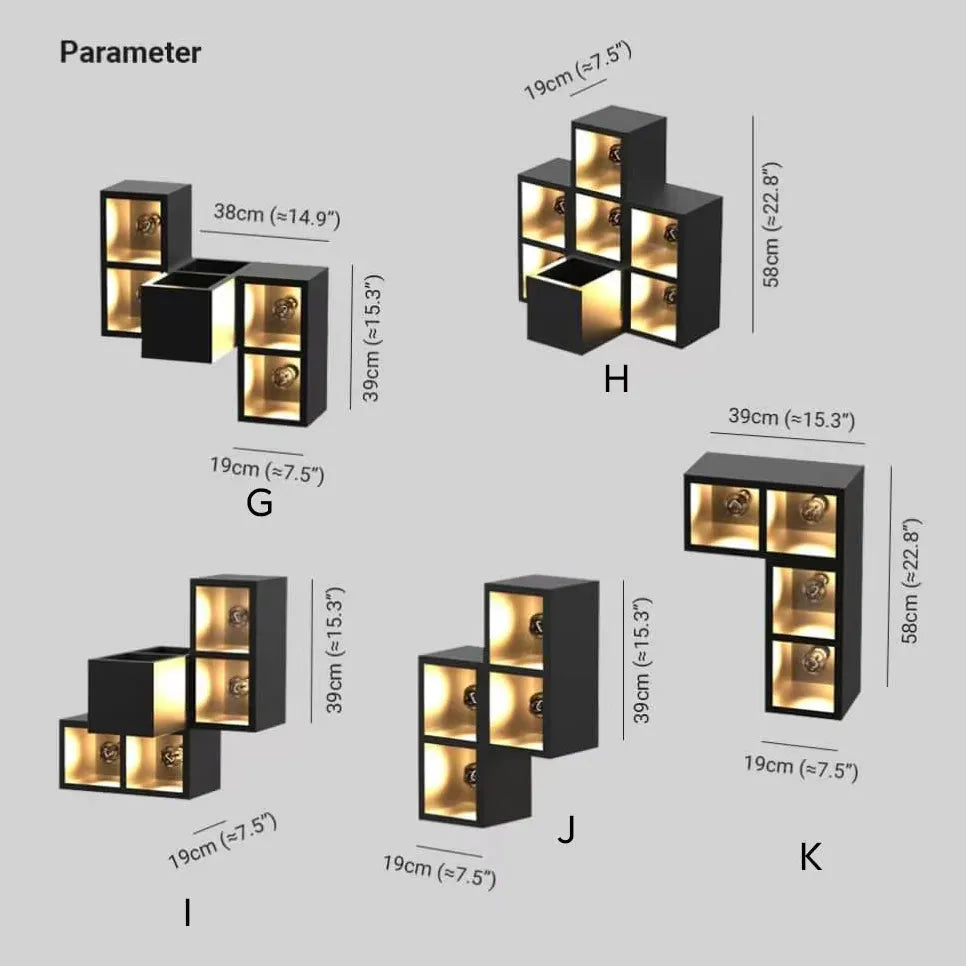 Kubdesign Dekorativ Grå LED Utomhus Vägglampa