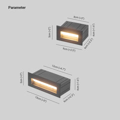 Svart LED Rörelsesensor Tegellampa