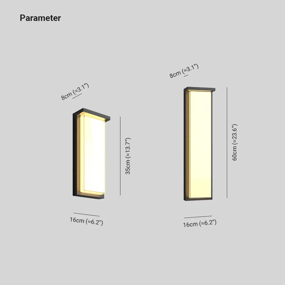 Vägglampa Utomhus LED Rektangulär Solar Design 