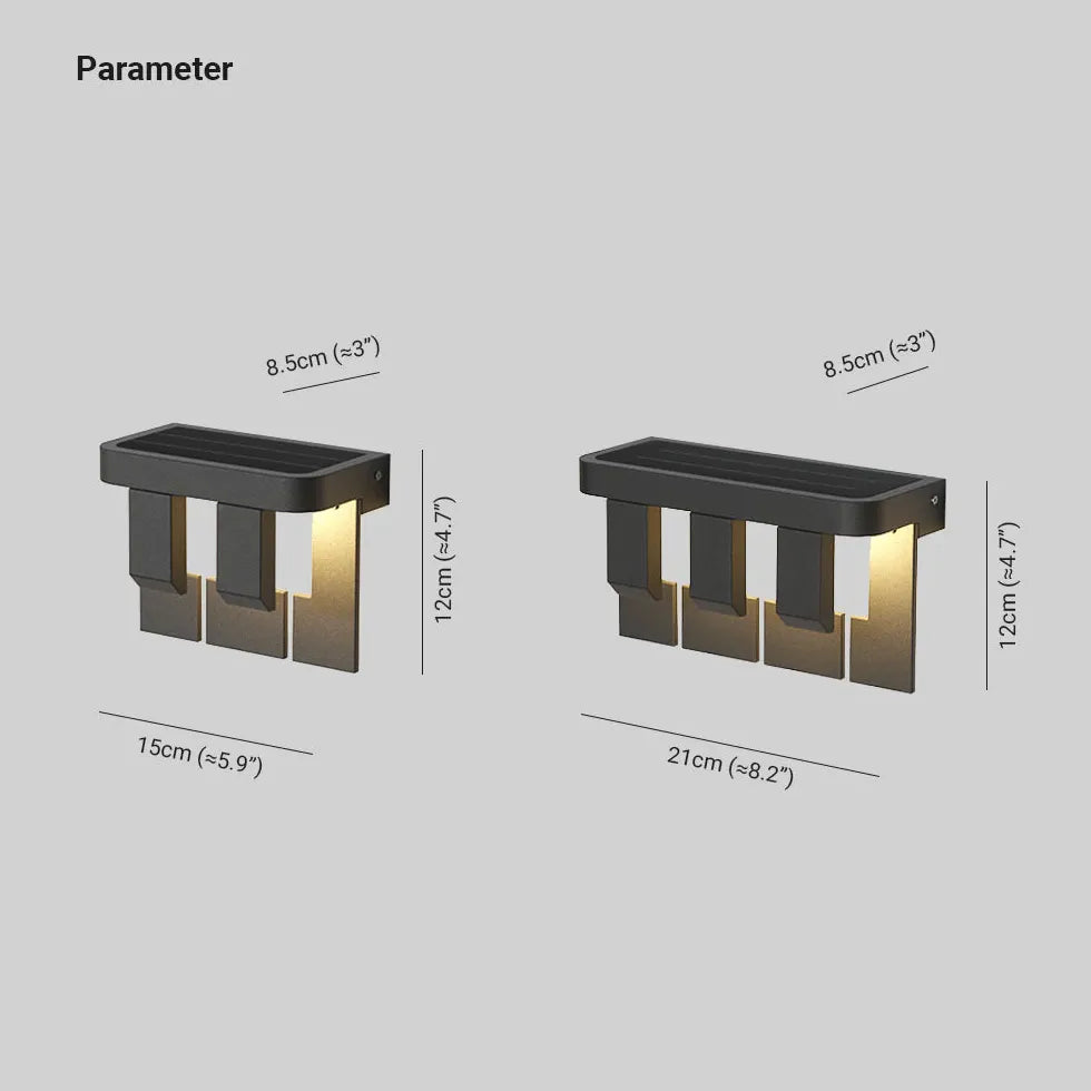 Ute Vägglampor Grid Geometric Led Solar 