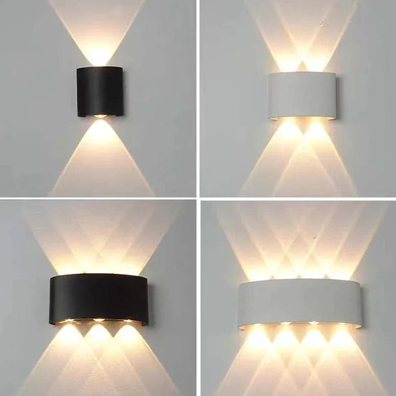 Vit Minimalistisk Modern LED Upp- Och Nedljus 