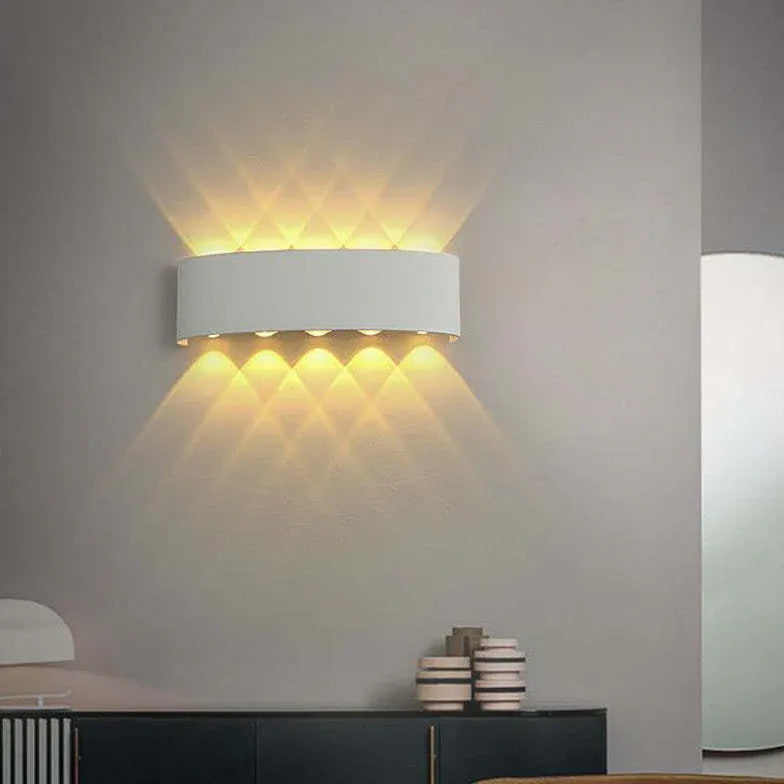 Vit Minimalistisk Modern LED Upp- Och Nedljus 