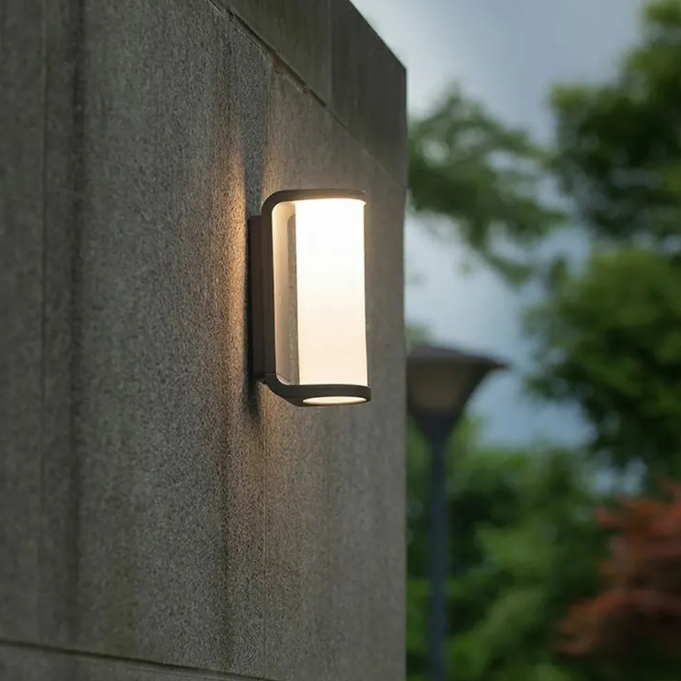 Cylindrisk LED Vit Modern Utomhus Vägglampa