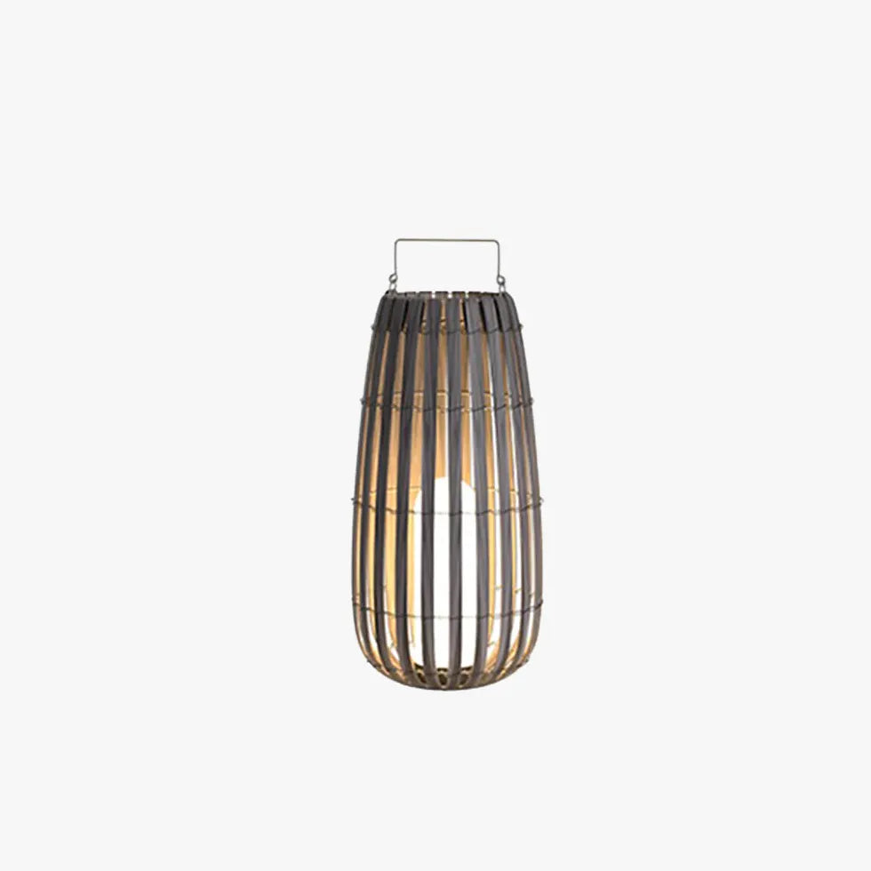 Bambu Vävd Bärbar Modern Utomhus Golvlampa 