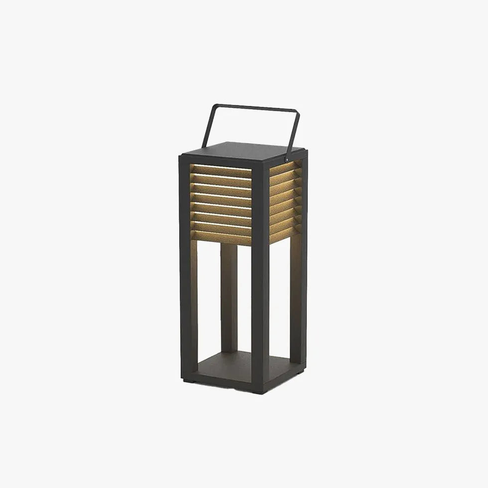Lamell Cuboid Solcell Utomhus Golvlampa 