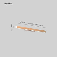 Minimalistisk Linjär Trä LED Spegelbelysning 
