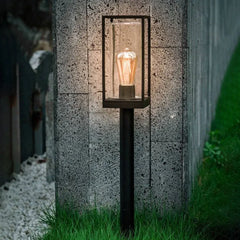 Cylindrisk Glas Glödlampa Bollardlampa