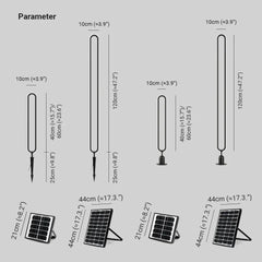 Lång Oval Ring Solar Bollardlampor