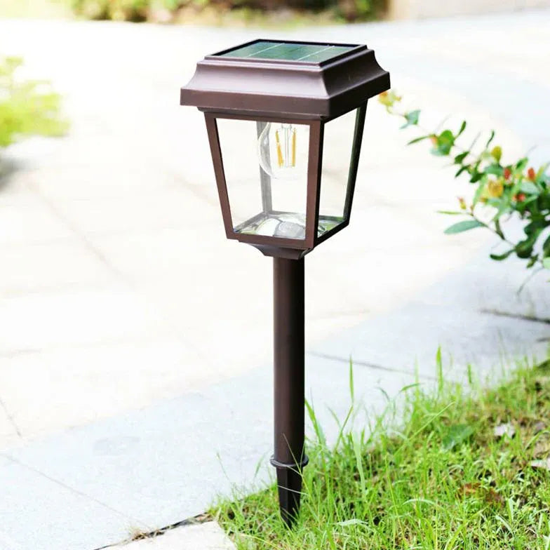 Lantern LED Glödlampa Solar Utomhus Bollardlampor 