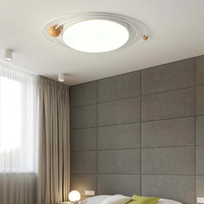 Taklampa Rund Vit Planet Design Modern 