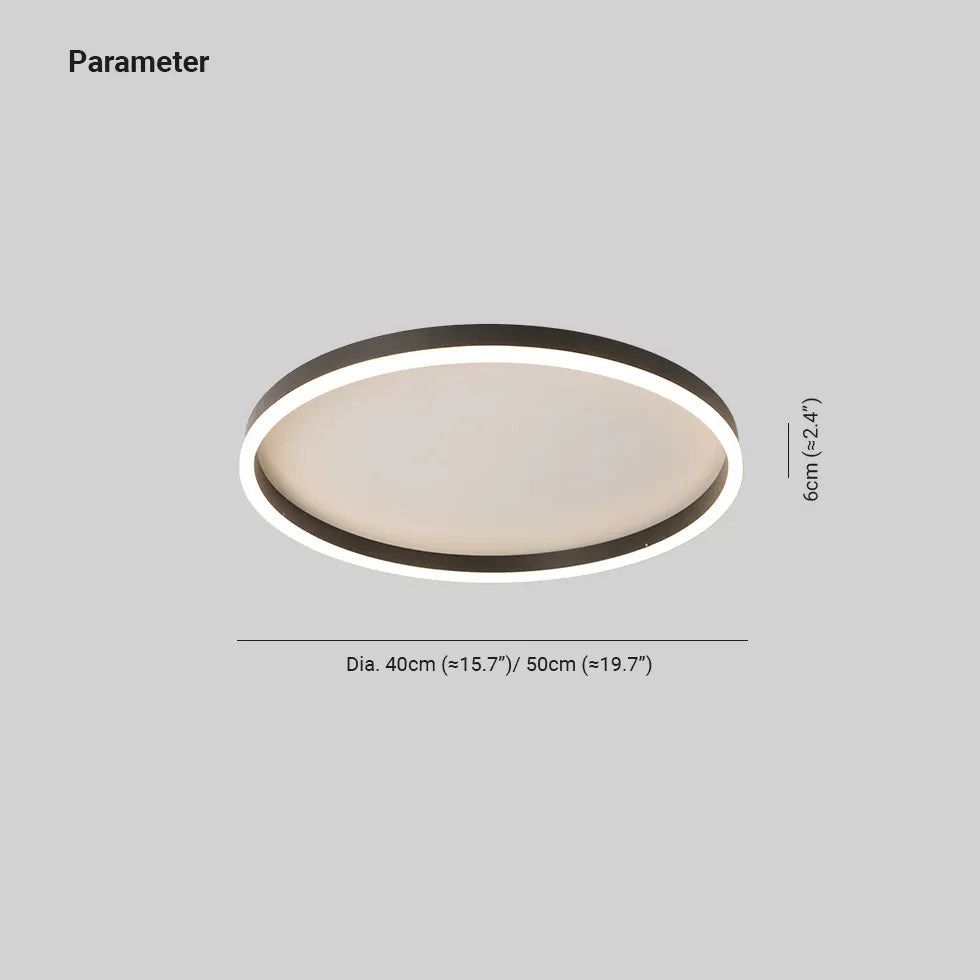 Svart Minimalistisk Rund Taklampa För Sovrum 