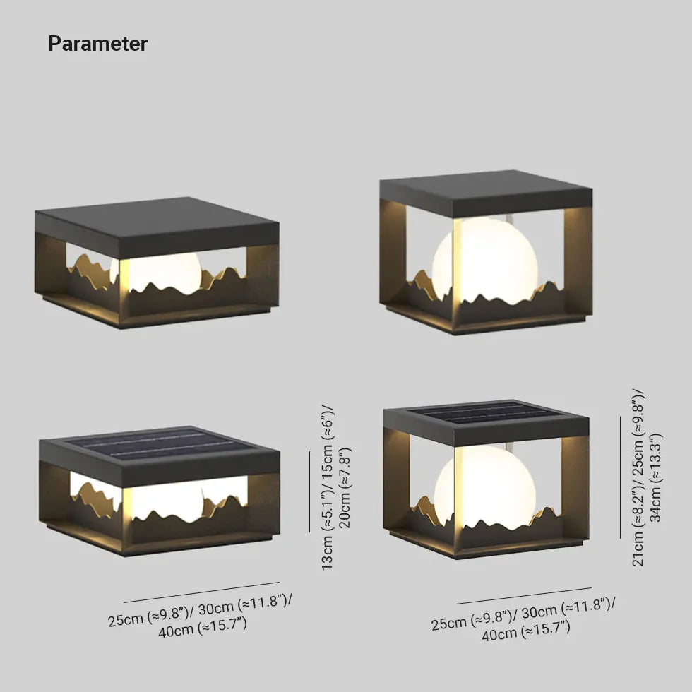 Bergdesign Landskap Utomhus Pelarlampor