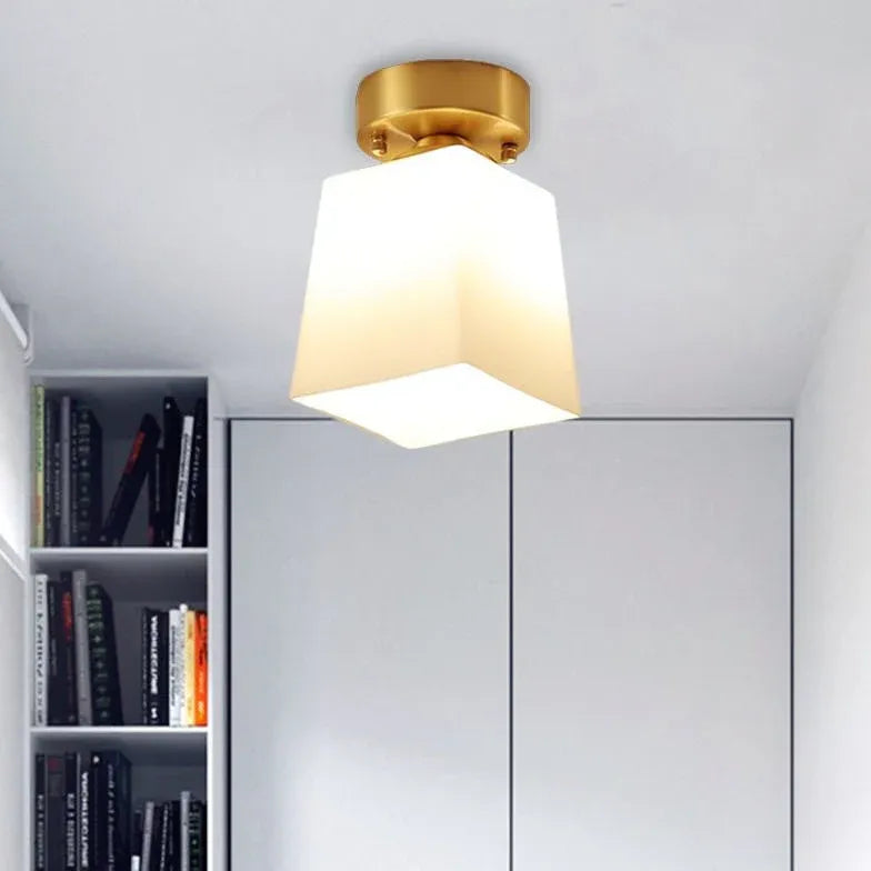 Fyrkantig Taklampa Guld Gradient Modern 