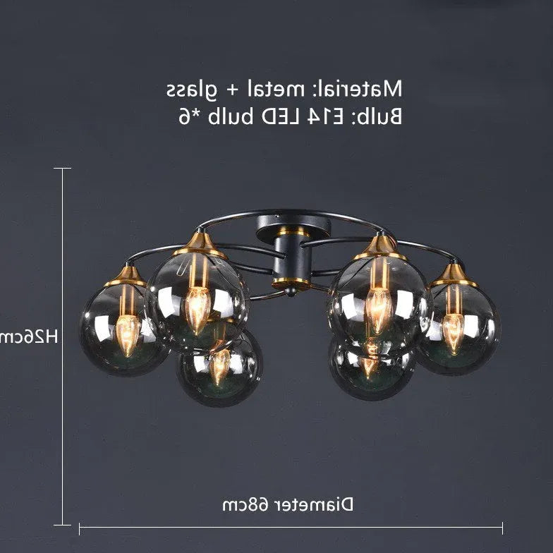 Rökt Industriellt Glas Infälld Takbelysning 