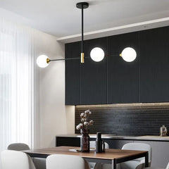 Klar Rund Glasboll Linjär Hänglampa