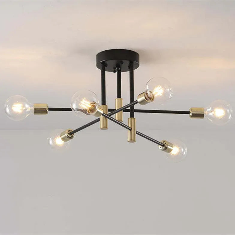 Svart Taklampa Metall Modern Design 